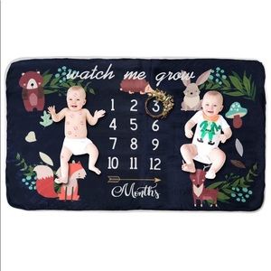 Twins milestone blanket
